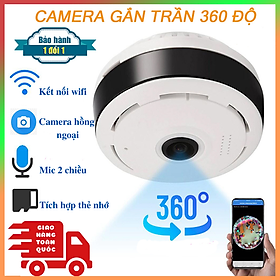 Camera Wifi Góc Rộng V380 Pro Toàn Cảnh Full Hd Gắn Trần Nhà Đàm Thoại Hai Chiều, Cảnh Báo Trộm Quan Sát Rõ Nét Ngày Và Đêm