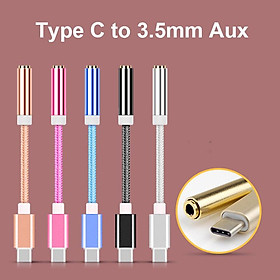USB-C Type C Adapter Port to 3.5MM Aux Audio Jack Earphone Cable