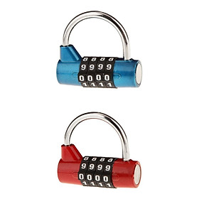 4 Digit Combination Padlock Locker Toolbox Security Lock Red Blue