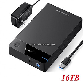 Mua Vỏ hộp đựng ổ cứng SATA 3.5  2.5 inch  dài 30-68000050cm UGREEN US222 50423 chuẩn EU hỗ trợ 10TB  USB 3.0 - Hàng chính hãng
