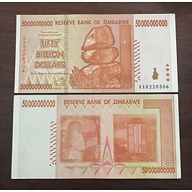 Mua Tờ 50.000.000.0000 dollar Zimbabwe  tiền cổ siêu lạm phát