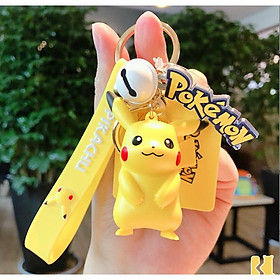 Móc chìa khóa Pokemon Pikachu Rùa nước Vịt ngốc nghếch Rồng lửa Fat Ding Ếch hạt giống