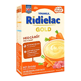 Bột Ăn Dặm Vinamilk Ridielac Gold Heo Cà Rốt (200g / Hộp Giấy)