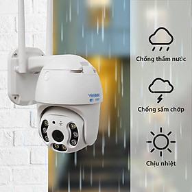 CAMERA WIFI YOOSEE QUAY 360 NGOÀI TRỜI D-08S FHD 1080P, BAN ĐÊM CÓ MÀU, ĐÀM THOẠI 2 CHIỀU - Hàng nhập khẩu