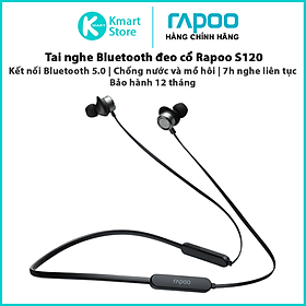 Mua Tai nghe Bluetooth đeo cổ Rapoo S120 | Kết nối BT5.0   chống nước và mồ hôi   7 giờ nghe liên tục - Hàng Chính Hãng