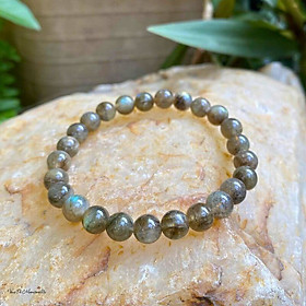 Vòng Tay Đá Moonstone (Đá Mặt Trăng) Tự Nhiên NHASAN Tăng Cường Trực Giác, May Mắn & Bình An (8ly, 12ly)