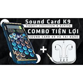 Mua Soundcard K300 AutoTune  hát karaoke  thu âm và livetream được cả 3 ĐT cùng lúc - giúp âm thanh trọn vẹn