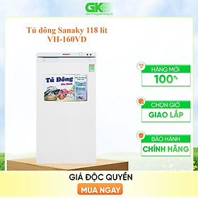 Mua Tủ đông đứng Sanaky VH-160VD 118 lít - Hàng chính hãng (chỉ giao HCM)