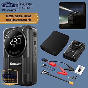 Bơm Lốp Kiêm Kích Bình Ô Tô, Xe Máy SOULOR CYD14 129000mAh Đa Năng – Sạc Dự Phòng, Đèn Pin, Bơm Siêu Tốc - Hàng chính hãng