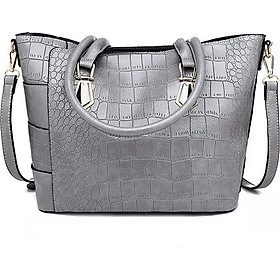 Elegant Fashion Ladies Top-Handbag Crocodile Leather Textured