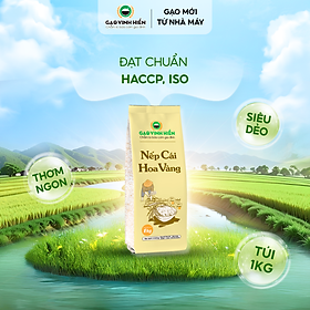 Nếp Cái Hoa Vàng Vinh Hiển Túi 1KG - Dẻo nhiều, thơm ngon