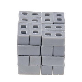 Tailored NEW 56Pcs Mini Cement Cinder Bricks Build Your Own Tiny Wall Mini Red Bricks