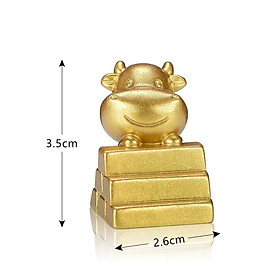 Mô hình Trâu Vàng thần tài trang trí tiểu cảnh tết tân Sửu quà tặng trang trí