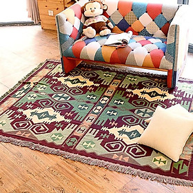 Khăn Thổ Cẩm Phong Cách Bohemian, Thảm trải sàn Vintage 180x230cm