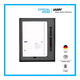Lamy Notebook A5 Softcover White + Lamy Safari Shiny Black - GSNSa0027