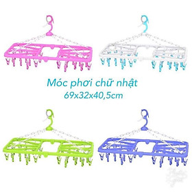 Mua Móc vuông nhựa 34 kẹp phơi đồ em bé Duy Tân 34 kẹp Móc treo phơi đồ
