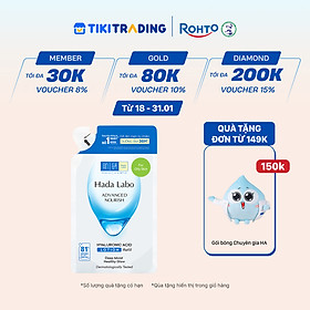Túi refill lotion dưỡng ẩm tối ưu Hada Labo Advanced Nourish Lotion dùng cho da dầu 170ml