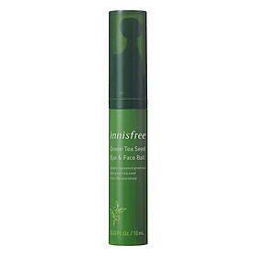Tinh chất dưỡng mắt & mặt dạng đầu lăn massage từ trà xanh và dầu hạt trà xanh tươi Innisfree Green Tea Seed Eye & Face Ball 10ml - NEW