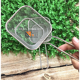 Mua Rổ Lưới Chiên dày lưới Khít INOX Không Rỉ - lưới dày khít mịn  tay cầm dài chắc chắn. Dụng cụ nhà bếp GIA ĐÌNH  NHÀ HÀNG