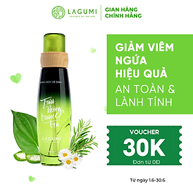 Dung dịch vệ sinh phụ nữ Lagumi chiết xuất trầu không tràm trà giảm viêm, ngứa an toàn cho cả mẹ bầu và sau sinh 100ml