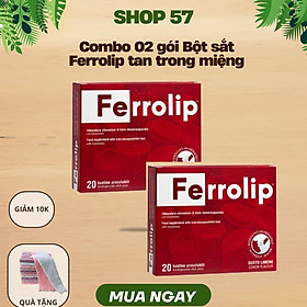 Combo 2 hộp Sắt Ferrolip cho bà bầu và người thiếu máu