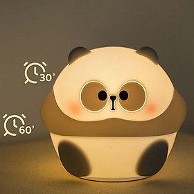Night Light Dimming Cartoon Panda Silicone Lamp for Living Room Kids