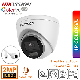 Camera IP Dome Hikvision DS-2CD1327G0-LUF 1080P dòng ColorVu cung cấp hình ảnh màu 24/7 - hàng chính hãng