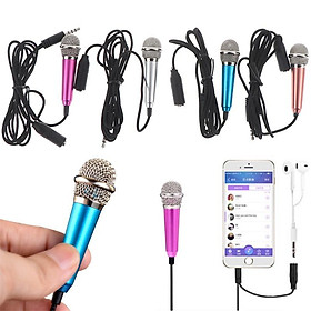 Mới Micro Mini Hát Karaoke KTV Giắc Cắm 3.5mm Cho Điện Thoại / Laptop / PC Để Bàn