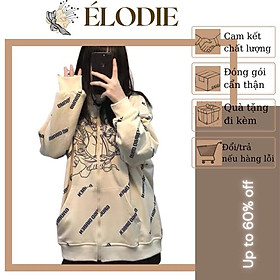 Áo Khoác Nỉ Hoodie Khoá Kéo Form Rộng Unisex Có Mũ Trùm Đầu