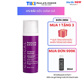 Tinh chất chống nám và nếp nhăn độc đáo Paula's Choice Clinical 1% Retinol Treatment 30ml