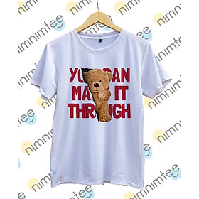 Áo thun giá rẻ form Unisex in hình gấu mẫu 0814