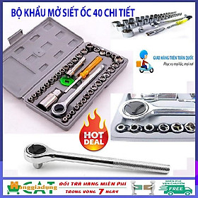 Hình ảnh Bộ khấu 40 chi tiết sửa xe máy, bộ khẩu mở siết ốc loại tốt