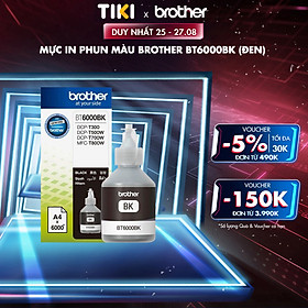 Brother BT6000BK Ink Cho DCP-T300/T700W/MFC-T800W (Đen) - Hàng Chính Hãng