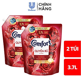 Combo 2 Túi Nước xả làm mềm vải Comfort Hương Nước Hoa Thiên Nhiên Jennie Túi 3.7L