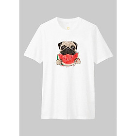 Áo Thun Gia Đình Unisex Dotilo Tshirt Dog Eaating Watermelon - Hm130