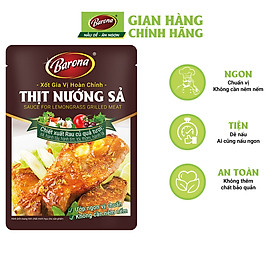 Combo 1 hộp (20 gói) Gia Vị Thịt Nướng Sả Barona 80g ướp ngon chuẩn vị không cần nêm nếm