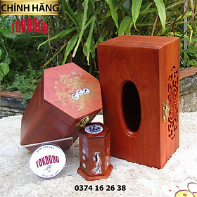 Mua Bộ 3 Hộp Giấy  Hộp Trà  Hộp Tăm Gỗ Tự Nhiên  Trơn TOKDODO