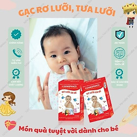 Gạc Rơ Lưỡi Cao Cấp Vệ Sinh Răng Miệng Cho Bé Sơ Sinh - Trẻ Nhỏ Hộp 5