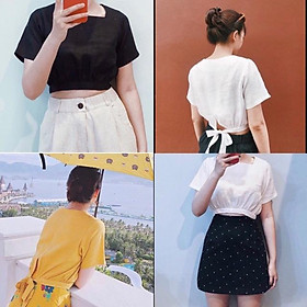 Her croptop cột nơ sau