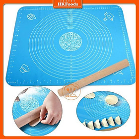 Mua Combo Tấm Lót Nhào Bột 40*50cm Và Cán Lăn Bột Gỗ 30cm