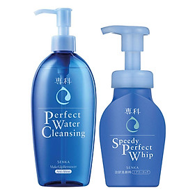 Combo Làm Sạch Cơ Bản Senka: Nước Tẩy Trang Micellar (300ml) & Sữa Rửa Mặt Speedy Airy Touch (150ml)