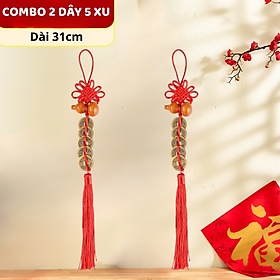 Set Dây Treo Trường Trang Trí Tết Nguyên Đán Phúc Lộc Thọ, Khánh Quạt Đỏ Cá Chép Decor Nhà Cửa