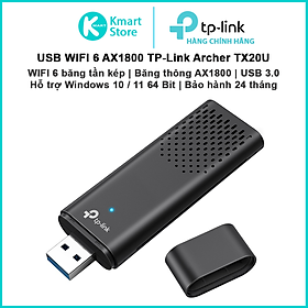 Mua USB WIFI 6 AX1800 TP-Link Archer TX20U | Băng thông AX1800 băng tần kép | Kết nối USB 3.0 | Dễ cài đặt | Bảo hành 2 năm | Hàng Chính Hãng