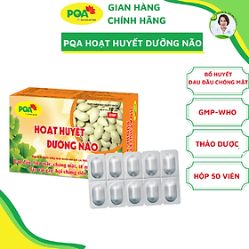 Hoạt Huyết Dưỡng Não PQA Thành Phần Từ Thiên Nhiên Giúp Tăng Cường Sự Hoạt Động Của Trí Não Hộp 50 Viên