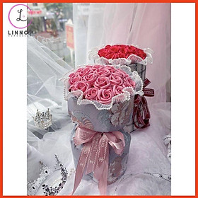 Bó hoa hồng sáp cao cấp tặng người yêu ngày lễ valentine, bó hoa sáp thơm tặng vợ, tặng mẹ ngày lễ 8/3, 20/10