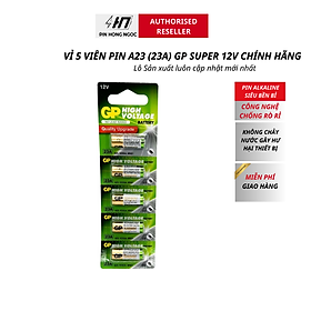 Vỉ 5 Viên pin A23 Hiệu điện thế 12V dùng cho remote cửa cuốn , chuông cửa , remote ô tô ... Hàng chính hãng