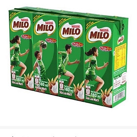 [Chỉ giao HCM] Thực phẩm bổ sung sữa lúa mạch Milo lốc 4x180ml -3128553
