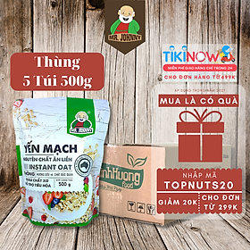Combo 5 Bịch Yến Mạch Úc Tươi Mr Johnny 500g - Cho người ăn kiêng, giảm cân - Cán vỡ - Instant Oat (Xanh lá)