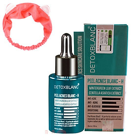 Serum mụn Detox Blanc Peel Acnes Blanc 40ml (Serum H cho da nhiều mụn) - Tặng kèm băng đô thời trang
