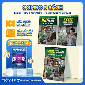 Combo 3 Sách Power Query & Power Pivot, 150 Thủ Thuật Và Excel Cơ Bản Đến Nâng Cao Kèm Video Khóa Học